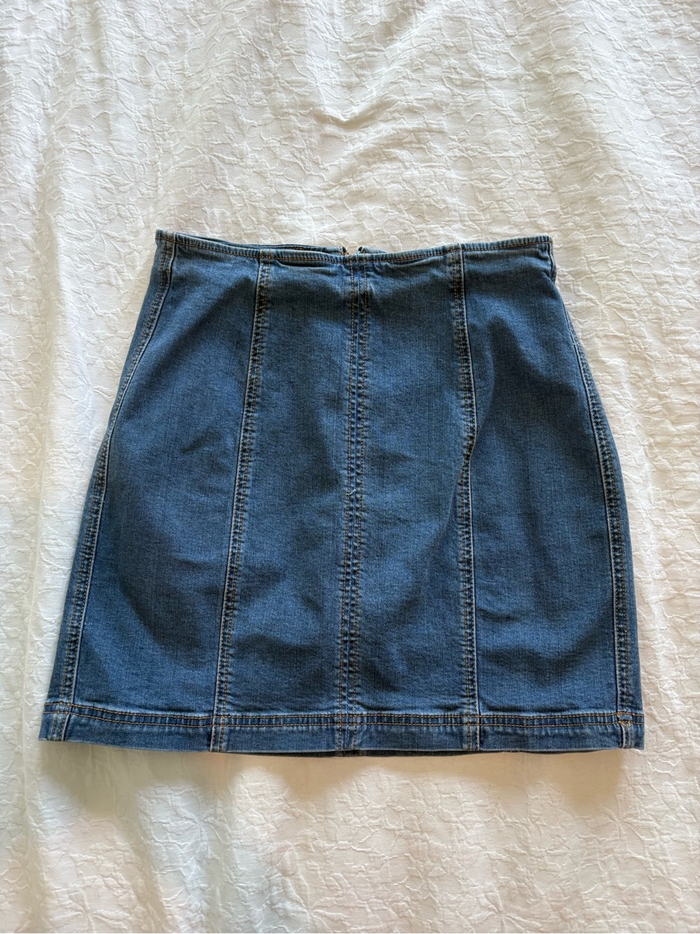 Kendall & Kylie Dark Blue Panel-Seamed Denim Mini Skirt